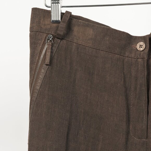 Annette Gortz SS/16 Posh Brown Linen Cropped Pants - Picture 4 of 11